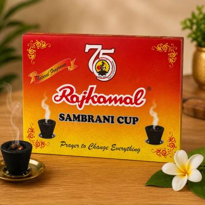 Rajkamal Sambrani Cup – Natural Fragrance | Instant Dhoop for Pooja &amp;amp; Home